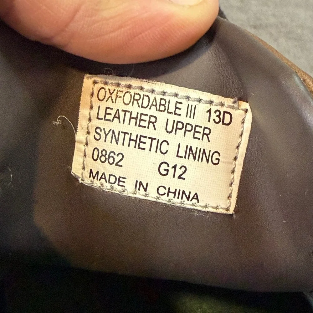 Polo Ralph Lauren Oxfordable III Mens 13D‎ Brown Fair Zip Strap Duck Shoes 0862
